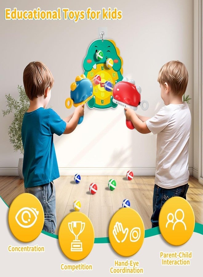P SQUARE Kids Dinosaur Target Shooting Game Toy for Childrens, Target Shooting Indoor/Outdoor Board Game with 6 Sticky Balls for Kids Age 3+ Multicolor - Image 5